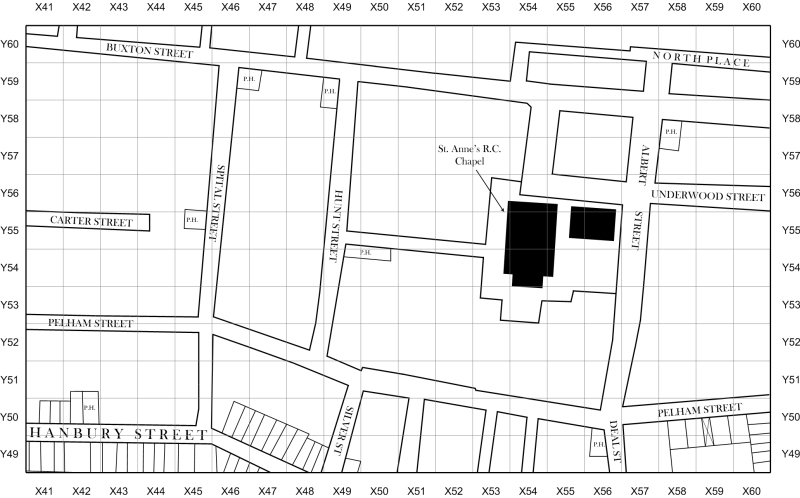 Jack the Ripper map of Spitalfields and Whitechapel 1888 section 3